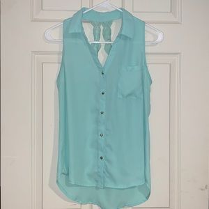 Small button up fashion tank top